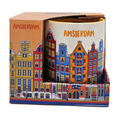 TTD Gifts Grote koffie-theemok in geschenkdoos - orange - Amsterdam