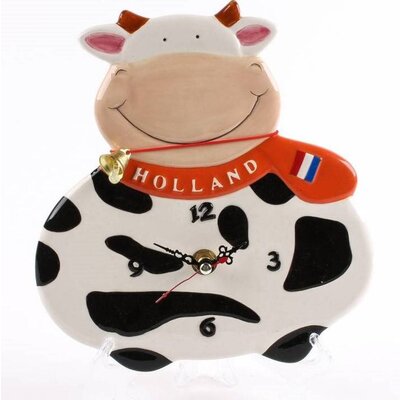 Typisch Hollands Gift set -Wall clock Cow and cow licorice in milk carton