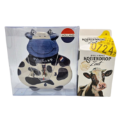 Typisch Hollands Gift set -Wall clock Cow and cow licorice in milk carton