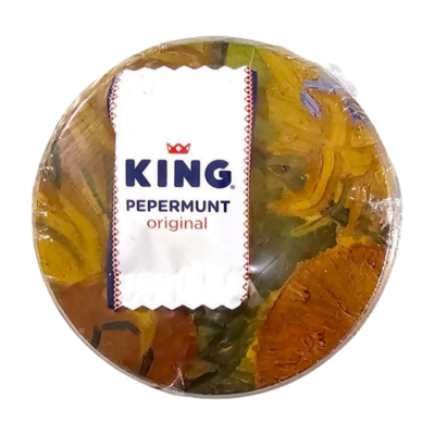 Typisch Hollands Klein blik met King pepermunt - Zonnebloemen - van Gogh