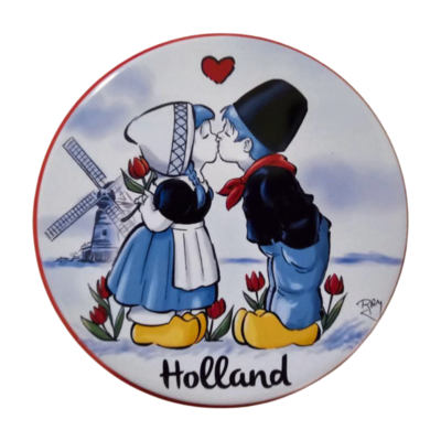 Typisch Hollands Small tin with King peppermint - Holland kissing couple