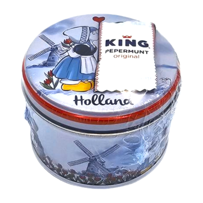 Typisch Hollands Small tin with King peppermint - Holland kissing couple