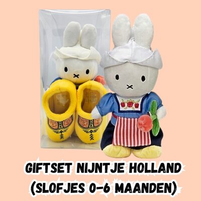 Typisch Hollands Miffy Geschenkset - Kuscheltier und Hausschuhe (0-6 Monate)