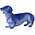 Heinen Delftware Delft blue Pet - Dachshund 15cm