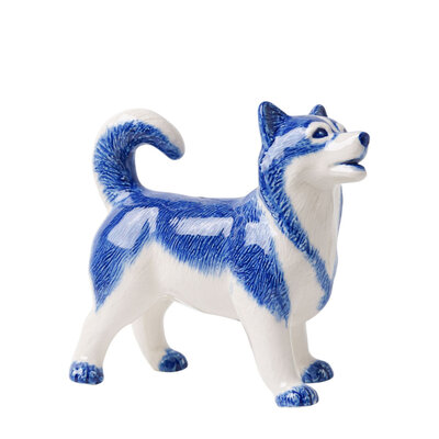 Heinen Delftware Delfts blauw huisdier - Husky 13cm