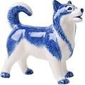 Heinen Delftware Delfter blaues Haustier - Husky 13cm