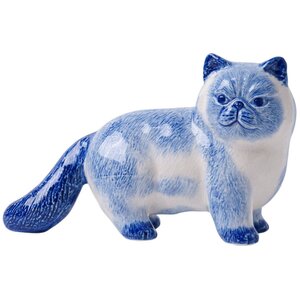 Heinen Delftware Delfts blauw huisdier - Poes 14cm