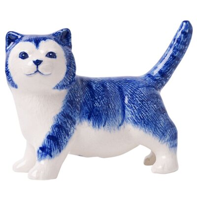 Heinen Delftware Delfts blauw huisdier - Poes 11cm