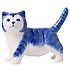 Heinen Delftware Delfts blauw huisdier - Poes 11cm