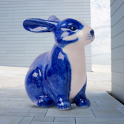 Heinen Delftware Delft blue pet - Rabbit -9 cm