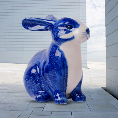 Heinen Delftware Delfts blauw huisdier - Konijn -9 cm