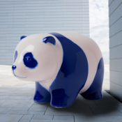 Heinen Delftware Delft blue animal - Panda 12.5 cm