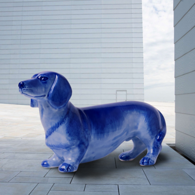 Heinen Delftware Delft blue Pet - Dachshund 15cm