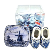 Typisch Hollands Souvenir box Zeeland babblers - Mini mint tin and magnetic clogs (5cm)