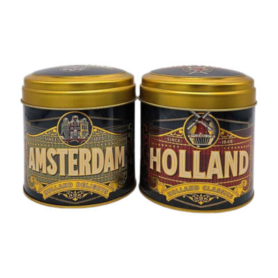 Typisch Hollands Stroopwafels in blik  Amsterdam  en Holland