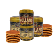 Typisch Hollands Stroopwafels in der Dose Amsterdam und Holland - (4 Dosen)