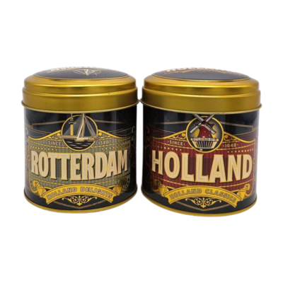 Typisch Hollands Stroopwafels in blik  Rotterdam - Amsterdam en Holland (4 blikken)