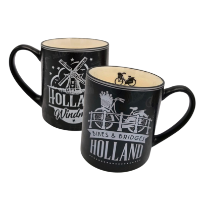 Typisch Hollands Holland-Geschenkset – Becher und Dose mit Stroopwafels