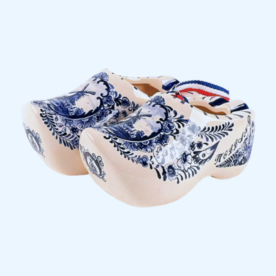 Typisch Hollands Delft blue ceramics - Holland clogs (10cm)