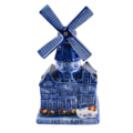 Typisch Hollands Delfter blaue Windmühle mit Musik