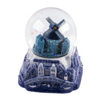 Typisch Hollands Snow globe | Delft Blue | Amsterdam 11cm