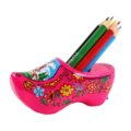 Typisch Hollands Clog with pencil sharpener and pink colored pencils