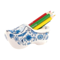 Typisch Hollands Clog with pencil sharpener and colored pencils Delft blue