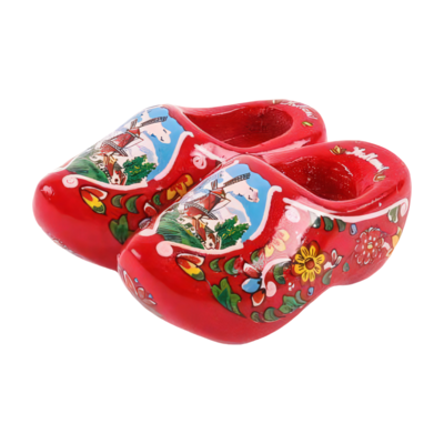 Typisch Hollands Magnet - Clogs - Red