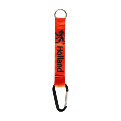 Typisch Hollands Keychain orange - carabiner - black lion