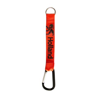 Typisch Hollands Keychain orange - carabiner - black lion