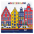TTD Gifts Servetten grachtenhuisjes color - Amsterdam