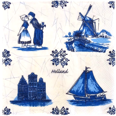 TTD Gifts Servietten Holland Fliesendekorationen