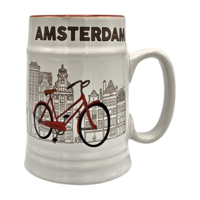 TTD Gifts Bierzug Amsterdam Fahrrad weiß in Geschenkbox