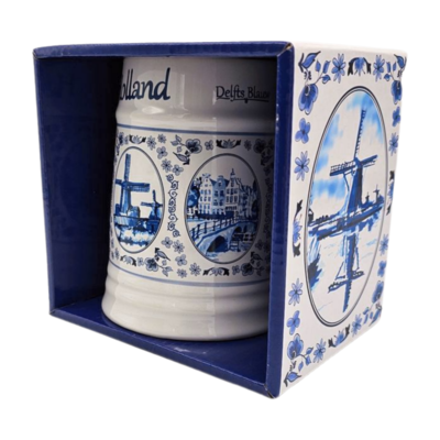 TTD Gifts Holländischer Bierkrug – Delfter Blau in Geschenkbox