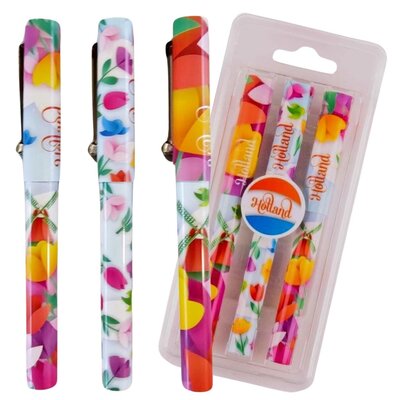 Typisch Hollands Pen set 3-piece - Tulips and windmills Holland