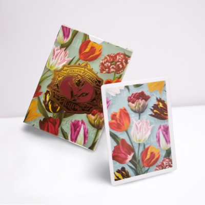 Typisch Hollands Spielkarten hübsche Tulpen grün