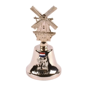 Typisch Hollands Table bell color mill Amsterdam shiny silver