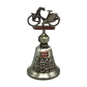 Matix Table bell with bicycle - Tin color - Amsterdam