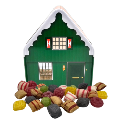 Typisch Hollands Alte holländische Hauspuppe (Zinn) – Stroopwafels und Süßigkeiten