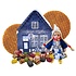 Typisch Hollands Old Dutch house (tin) Doll -Stroopwafels and candy