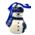 Matix Delfter Blauer Schneemann-Weihnachtsschmuck