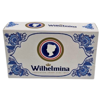 Wilhelmina pepermunt Wilhelmina Pepermunt in Delfts blauw schuifdoosje