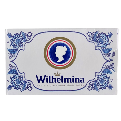 Wilhelmina pepermunt Wilhelmina Pepermunt in Delfts blauw schuifdoosje