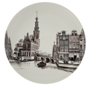 Heinen Delftware Wandbord Amsterdam - Grachtengordel