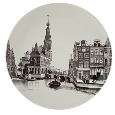 Heinen Delftware Wall plate Amsterdam - Canal Belt