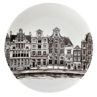 Heinen Delftware Wandteller Amsterdam - Grachtengürtel