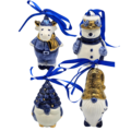 Matix Set of 4 Delft blue Christmas tree hangers