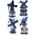 Matix Set van 4 Delfts blauwe kerstboomhangers - molens