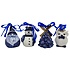 Typisch Hollands Set of 4 Delft blue Christmas tree hangers