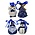 Typisch Hollands Set of 4 Delft blue Christmas tree hangers